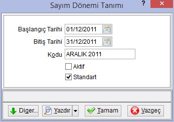 SayimDonemleriKayit