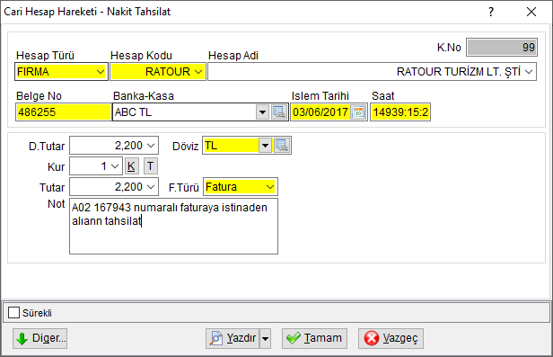 NakitTahsilat