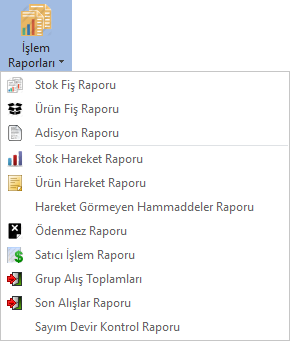 Stok Raporları Islem Raporlari Menu.PNG