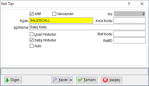 NotTipiKayit