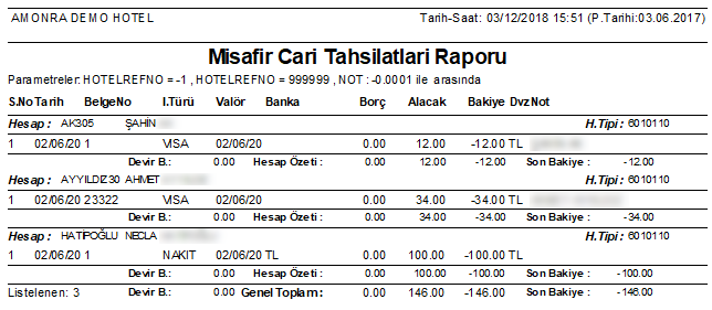 OnKasa_Raporlar_Misafir_Cari_Tahsilatlari_Raporu_Rapor