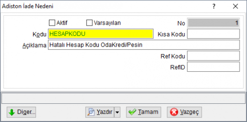 AdisyonIadeNedenleriKayit.PNG