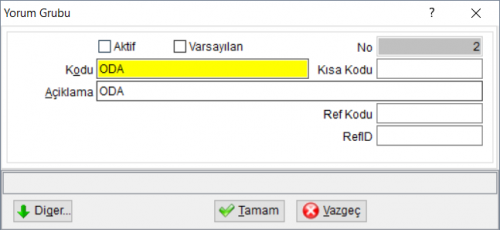 CRMYorumGruplariKayit.PNG