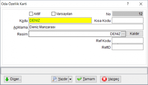OdaOzellikKarti